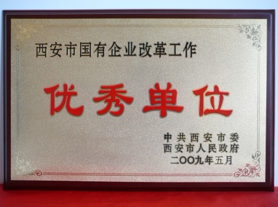 2009年5月，被西安市委、市政府評為西安市國企業(yè)改革工作優(yōu)秀單位